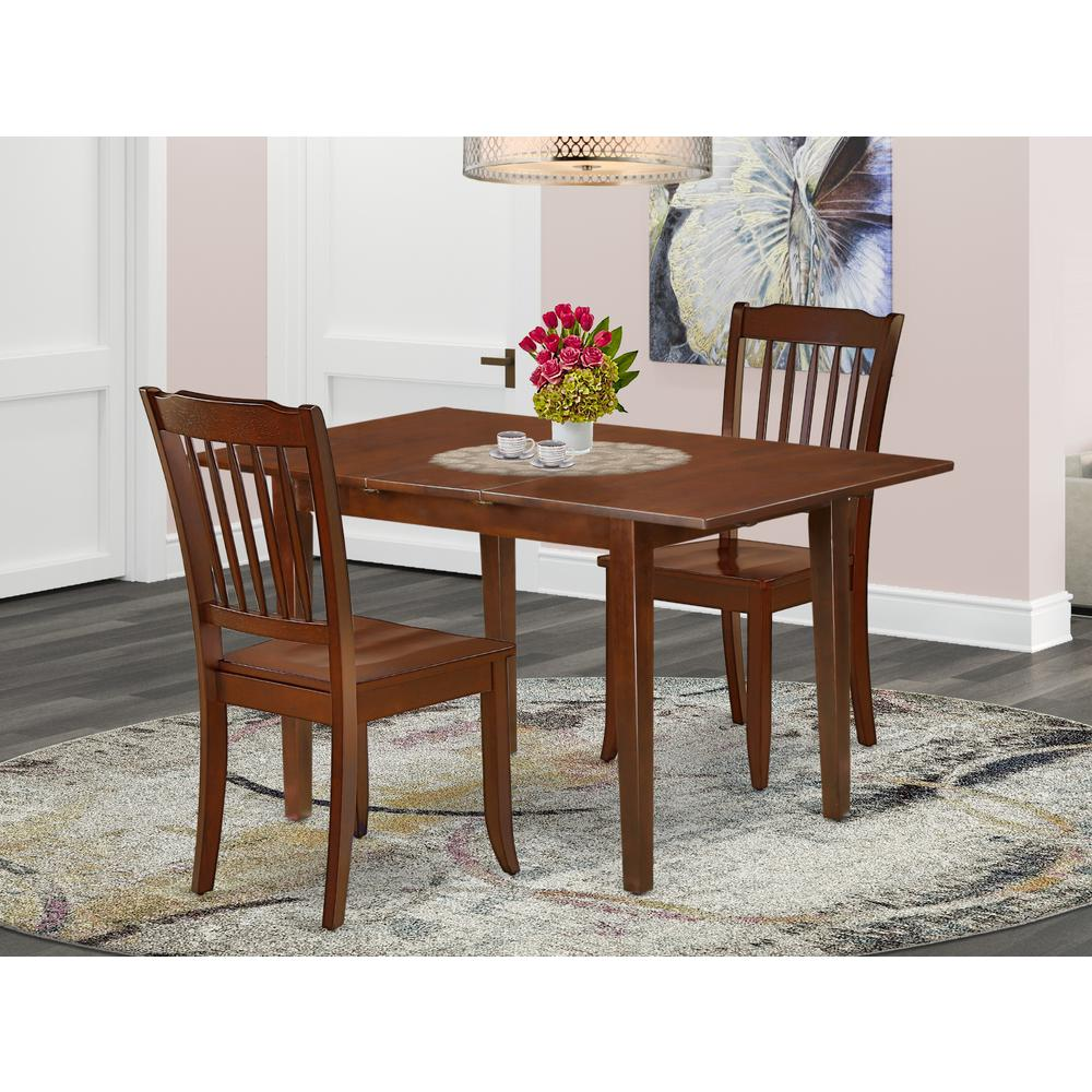 Dining Room Set Mahogany, PSDA3-MAH-W