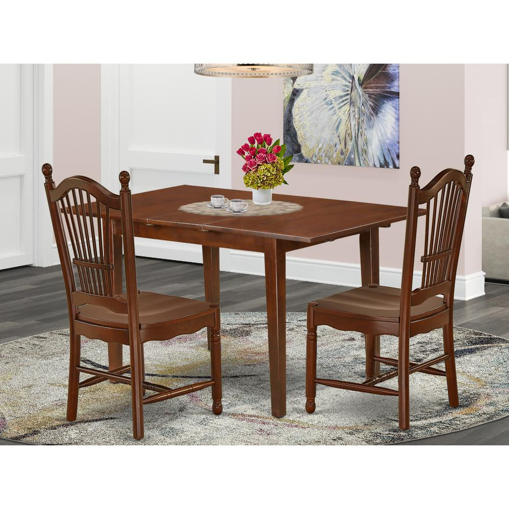 Dining Room Set Mahogany, PSDO3-MAH-W