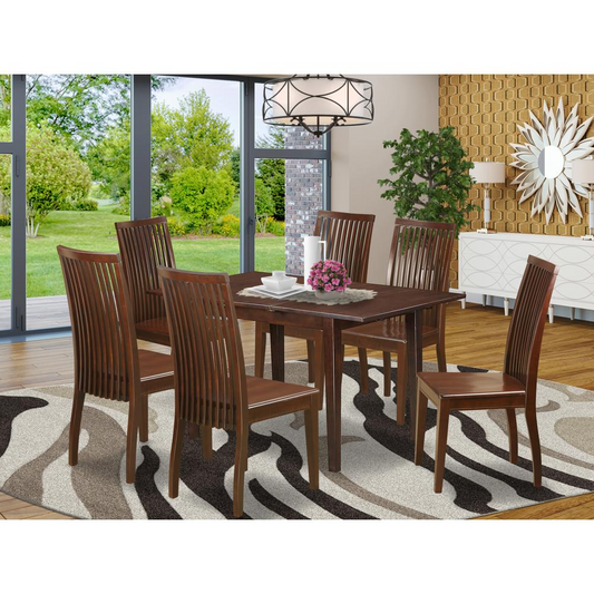 Dining Room Set Mahogany, PSIP7-MAH-W