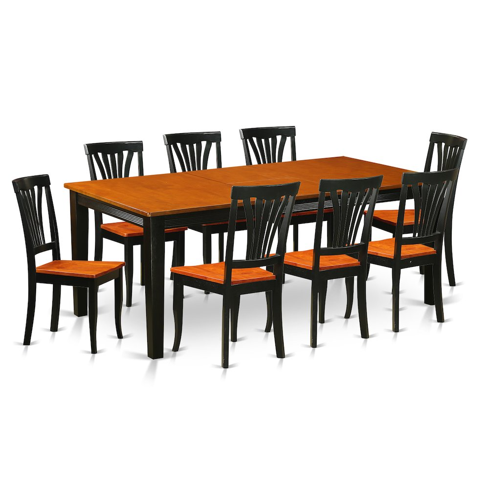 9  PC  Dining  room  set-Dining  Table  with  8  Wood  Dining  Chairs