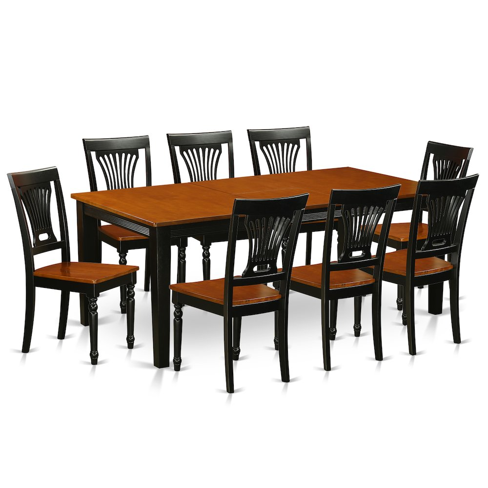 9  Pc  Dining  room  set-Dining  Table  and  8  Wood  Dining  Chairs