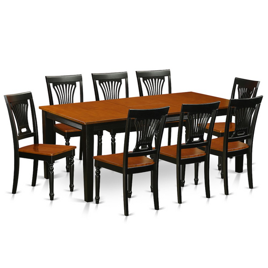 9  Pc  Dining  room  set-Dining  Table  and  8  Wood  Dining  Chairs