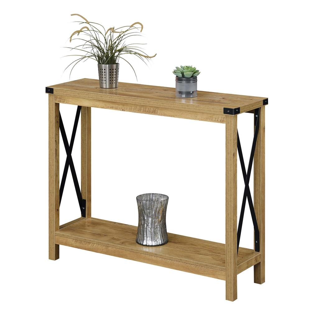 Durango Console Table, English Oak/Black