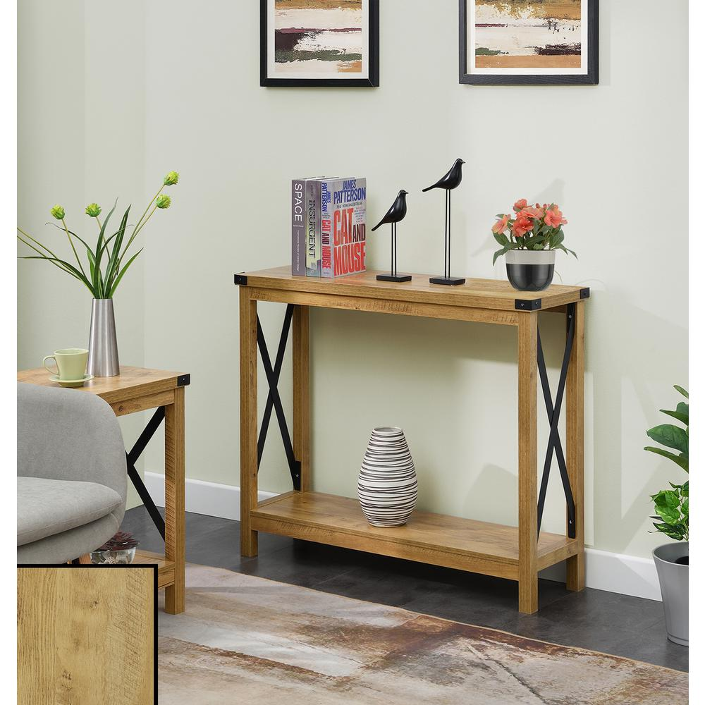 Durango Console Table, English Oak/Black