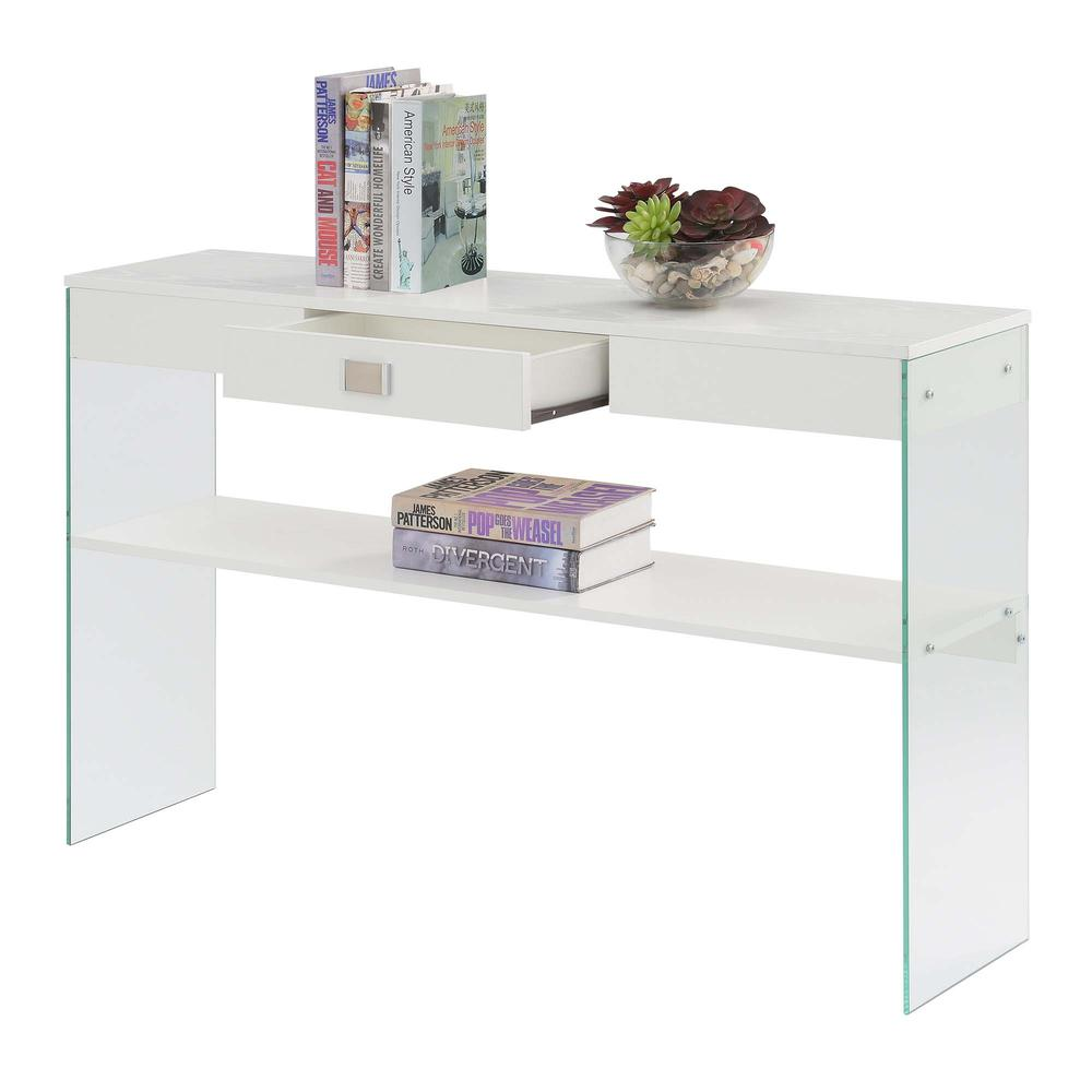 Soho 1 Drawer Console Table, White