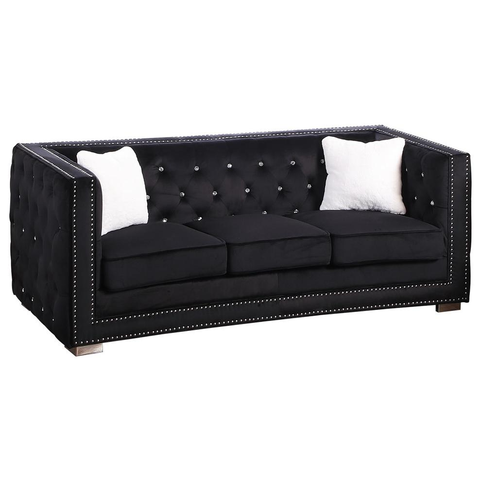 Ruby 2 Pieces Embellished Tufted Sofa & Loveseat