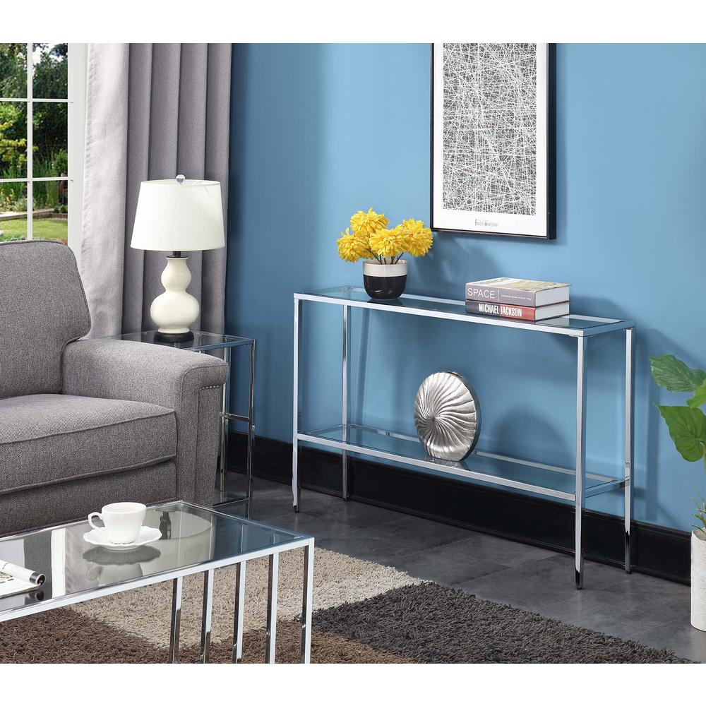 Nadia Chrome Console Table