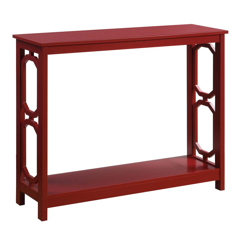 Omega Console Table, Cranberry Red