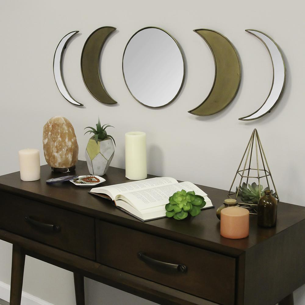 Stratton Home Decor Moon Phase Wall Mirror