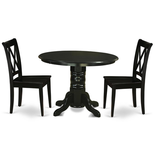 Dining Room Set Black, SHCL3-BLK-W