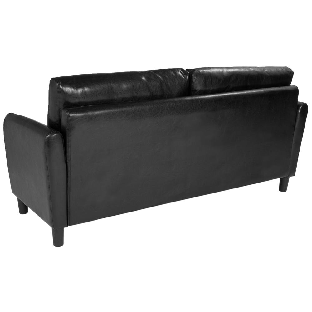 Candler Park Upholstered Sofa in Black LeatherSoft