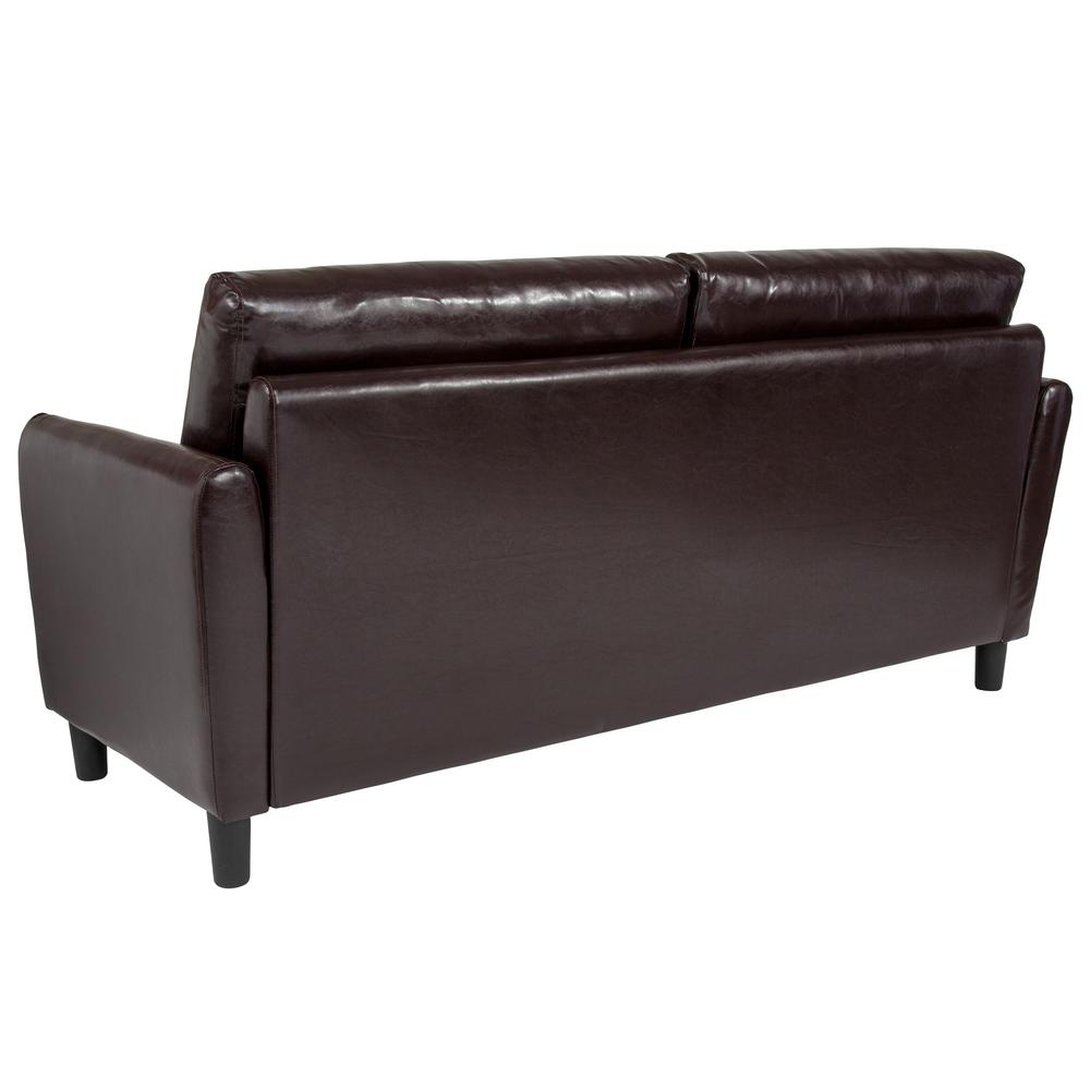 Candler Park Upholstered Sofa in Brown LeatherSoft