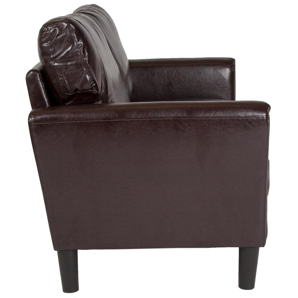 Bari Upholstered Loveseat in Brown LeatherSoft