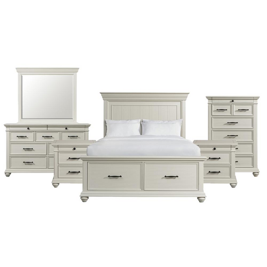 Picket House Furnishings Brooks Queen Platform Storage 6PC Bedroom Set