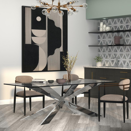 Dining Table With Chrome Base