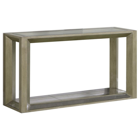 Pascual Dull Gold With Antique Mirrored Sofa Table