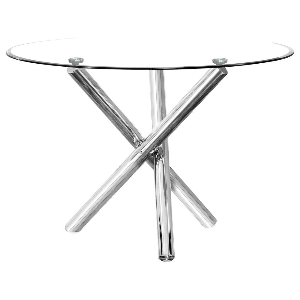 Beverly 43" Round Glass Dining Table