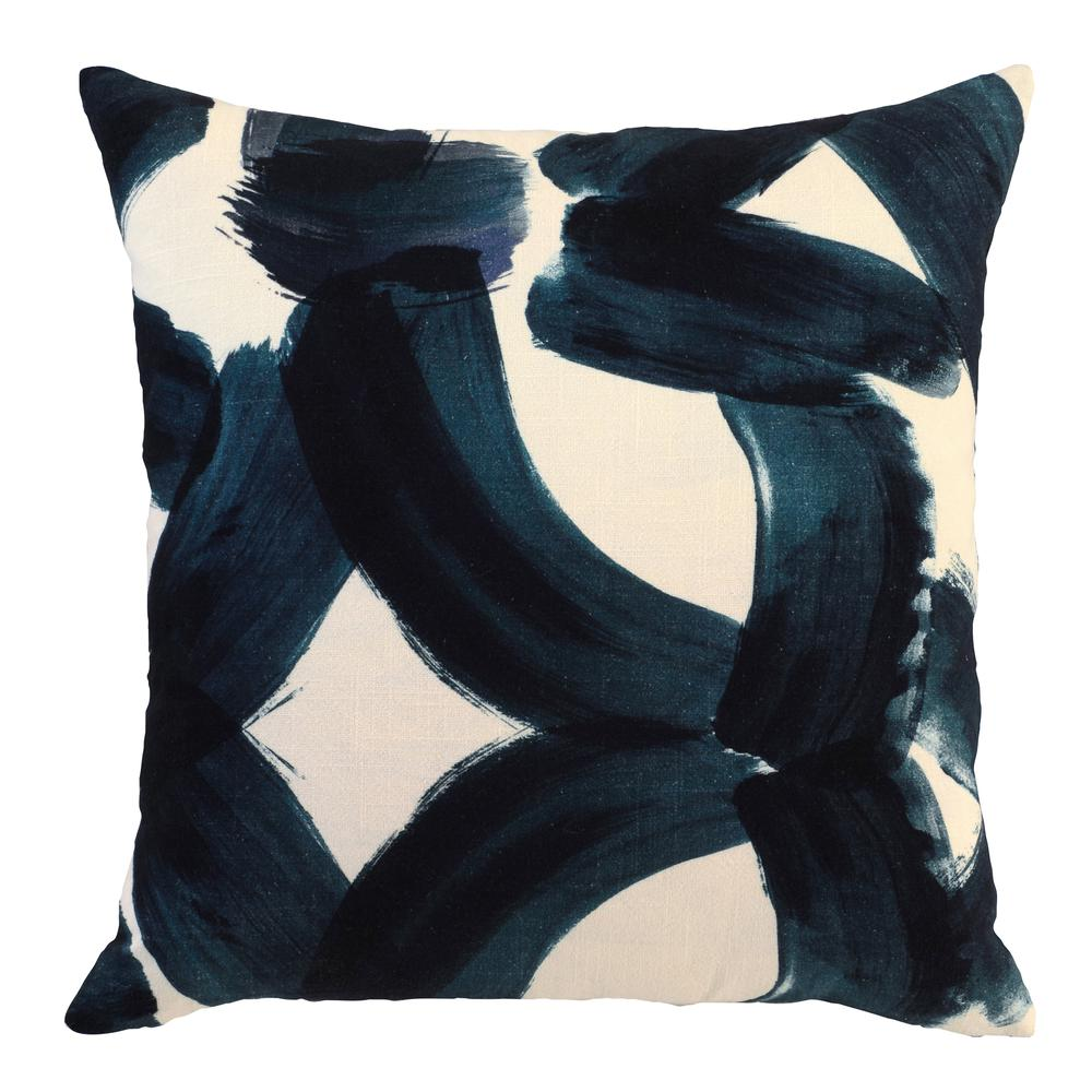 Kosas Home Rilo Printed 22" Throw Pillow, Indigo