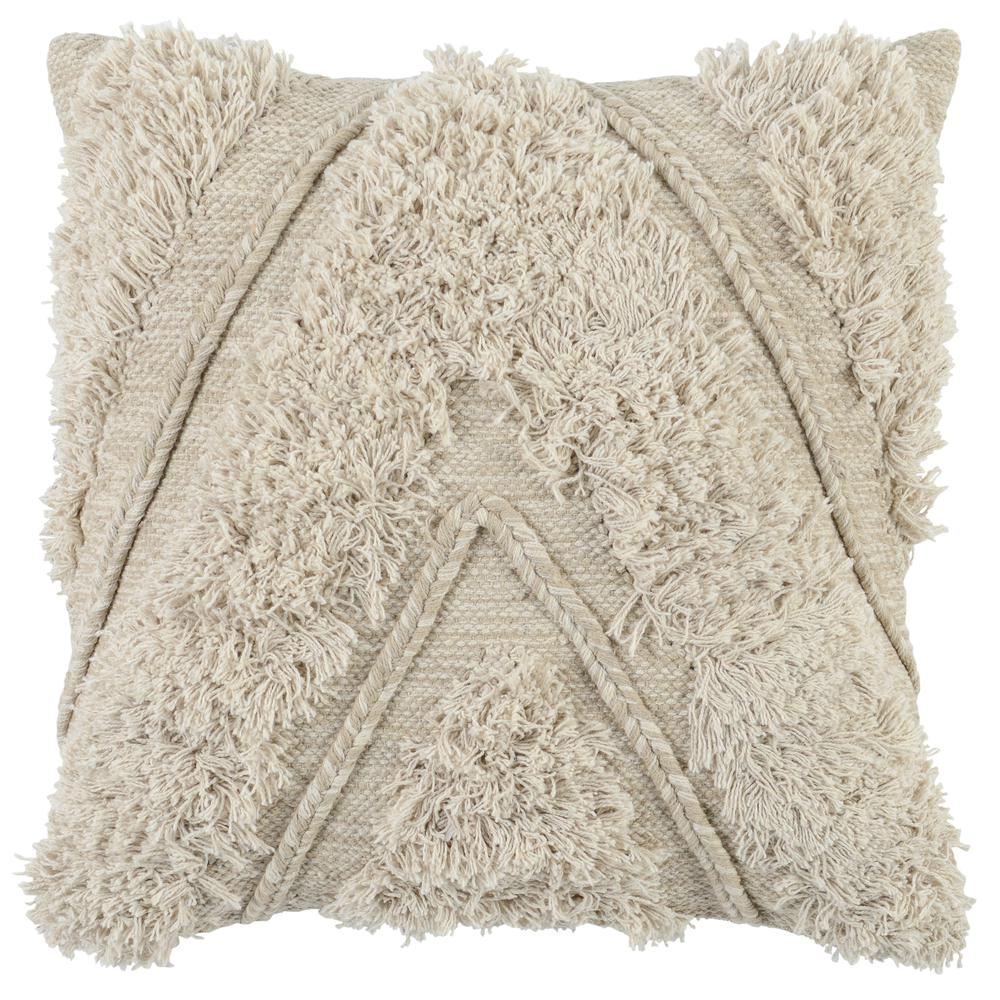 Kosas Home Patan 100% Cotton 22” Throw Pillow, Natural