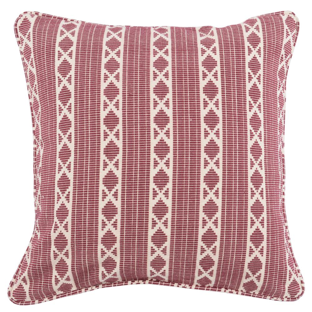 Kosas Home Carlisle 100% Cotton 22" Throw Pillow, Red