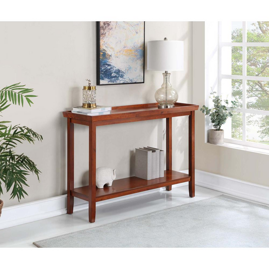 Ledgewood Console Table with Shelf, Cherry