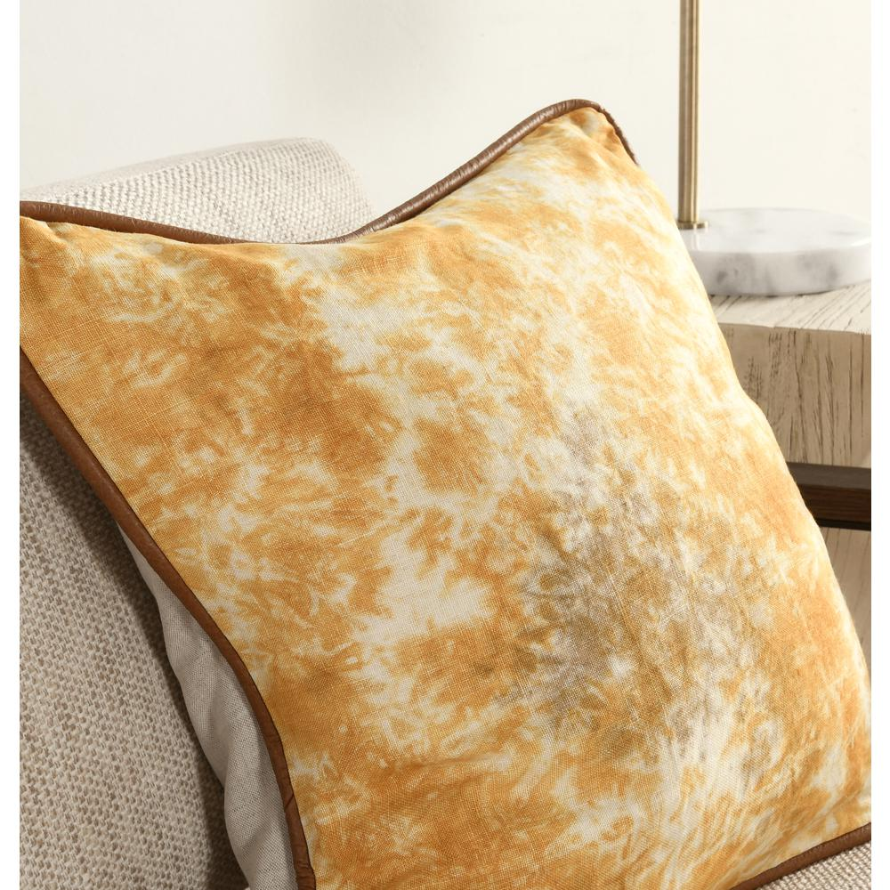 Kosas Home Nester 18''x18'' Throw Pillow, Saffron Orange