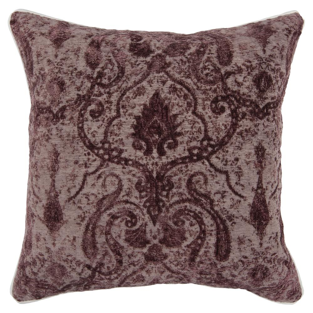 Kosas Home Esmerelda 22” Stonewashed Throw Pillow, Purple