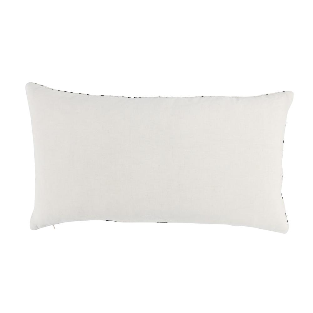 Cally 14"x26" Throw Pillow, Ivory/Black