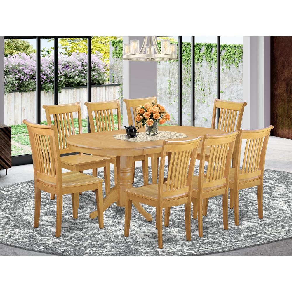 Dining Room Set Oak, VAPO9-OAK-W