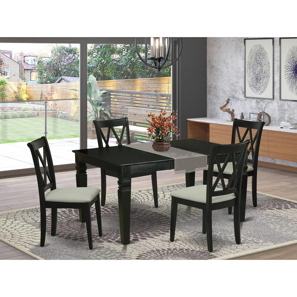 Dining Room Set Black, WECL5-BLK-C