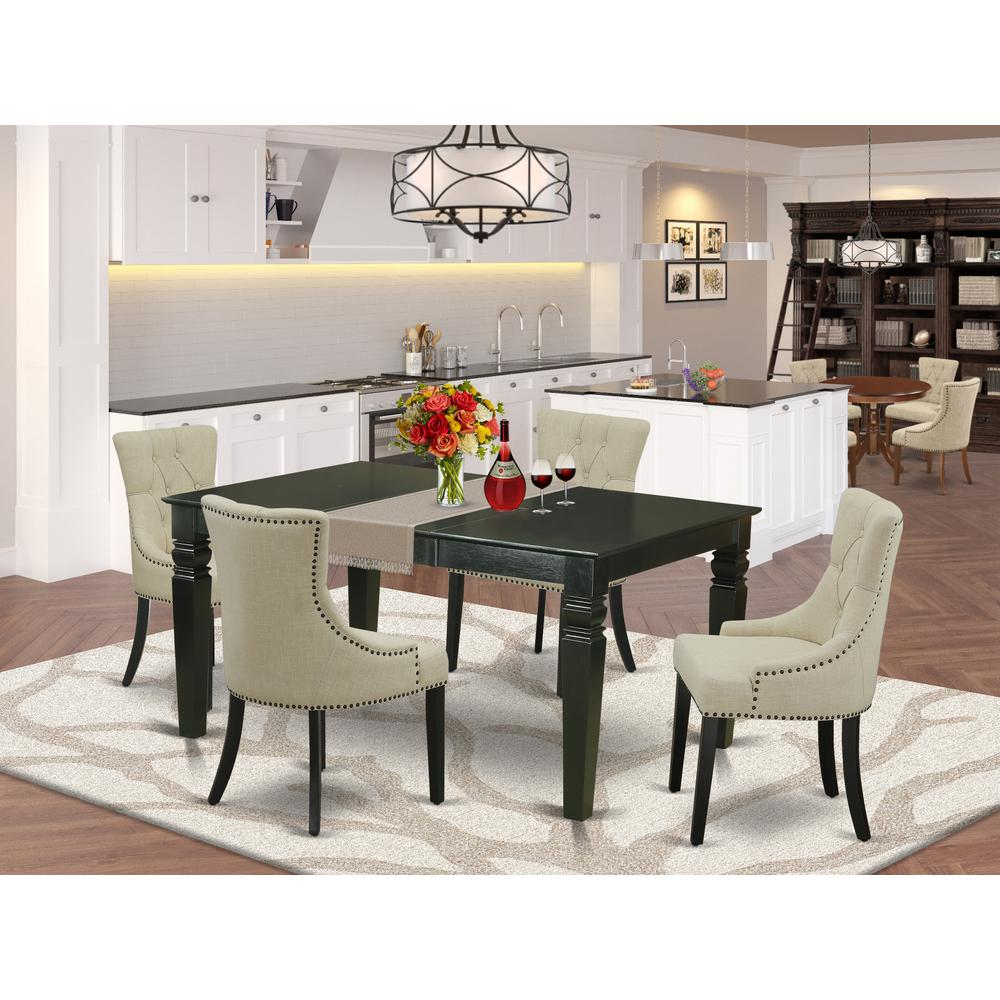 Dining Room Set Black, WEFR5-BLK-02