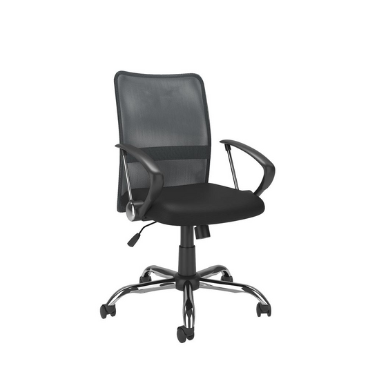 Workspace Office Chair with Contoured Dark Grey Mesh Back