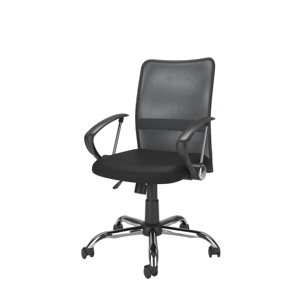 Workspace Office Chair with Contoured Dark Grey Mesh Back