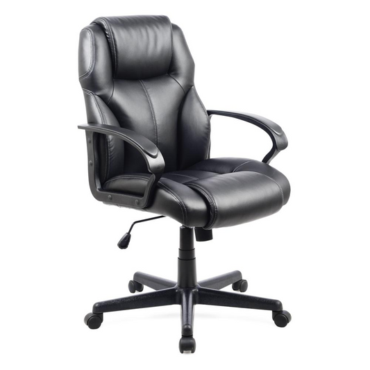 Workspace Black Leatherette Managerial Office Chair