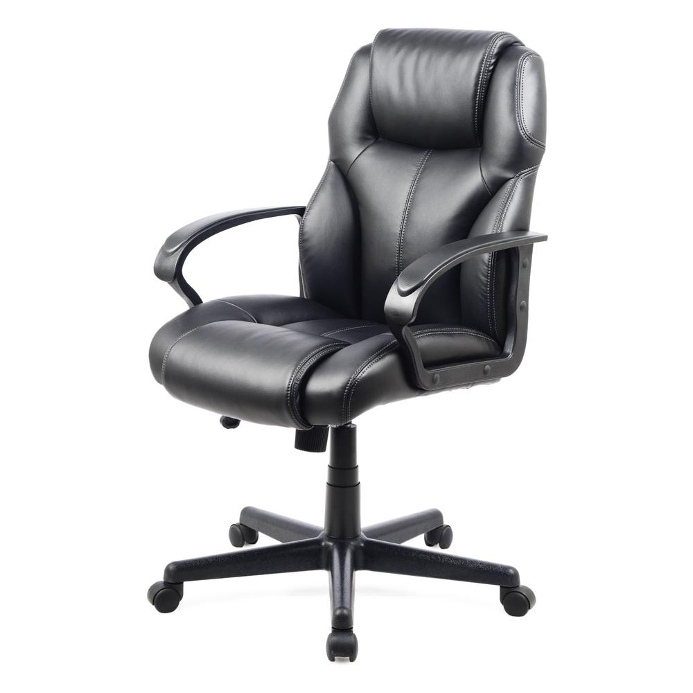 Workspace Black Leatherette Managerial Office Chair