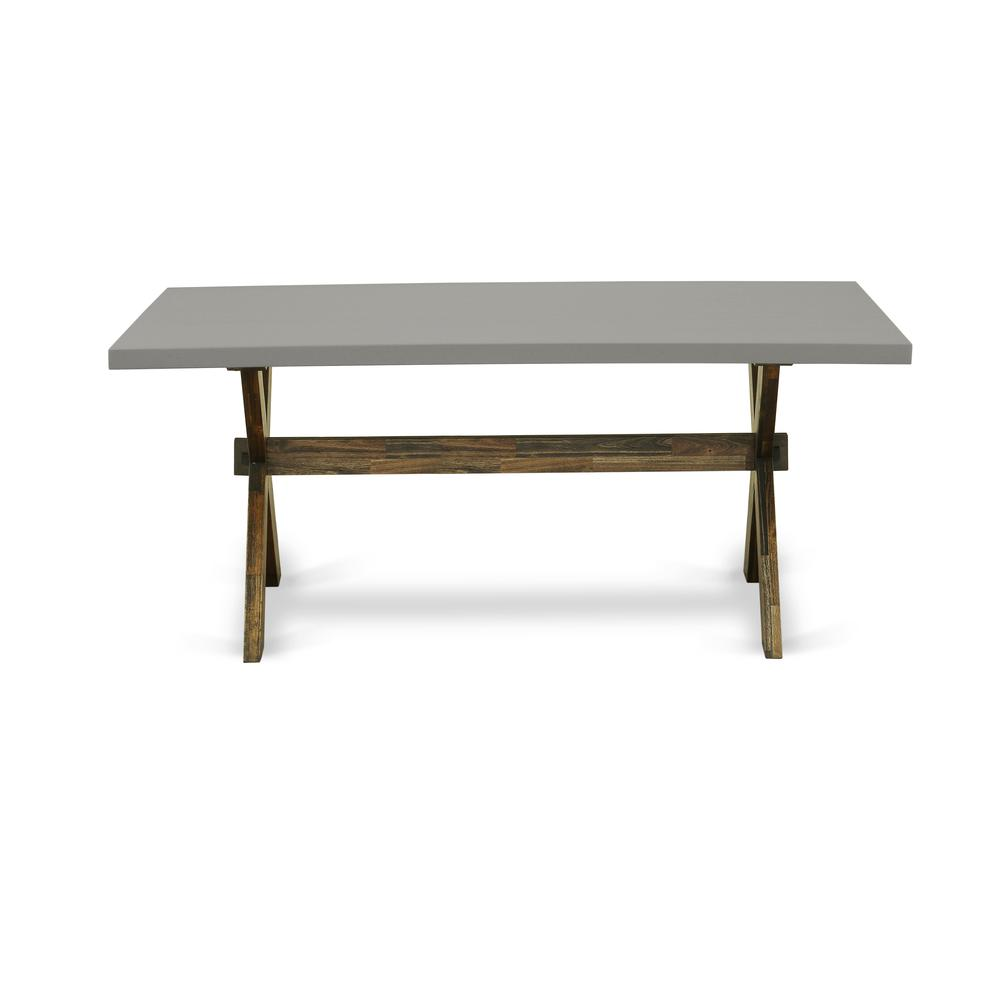 Dining Table Distressed Jacobean & Cement, XT796