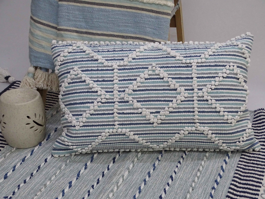 Modern Handwoven 14"X 24" Throw Pillow