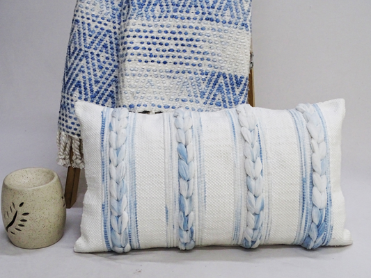 Handwoven 14"X 24" Modern Throw Pillow