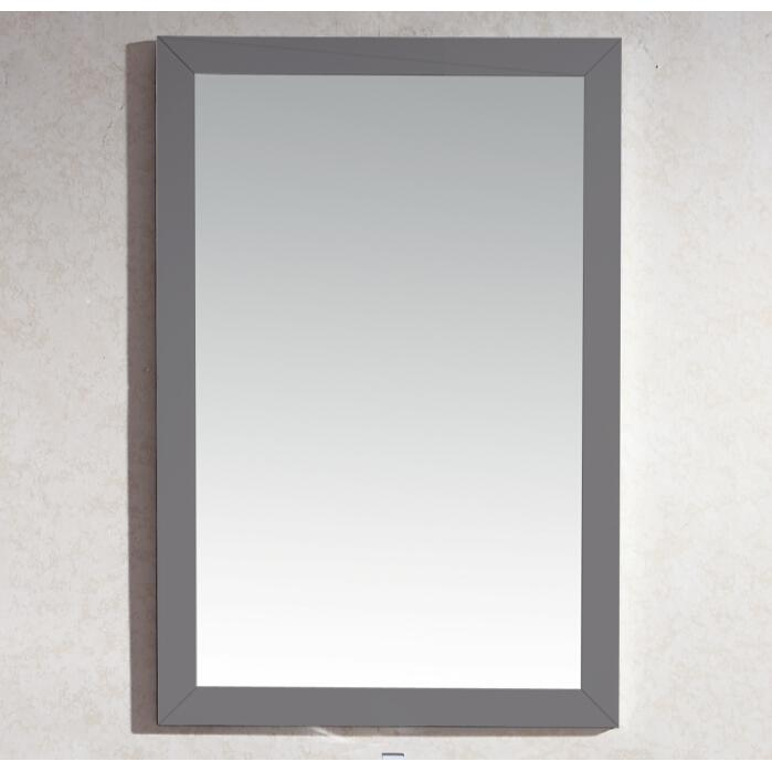 Fully Framed 24" Maple Grey Mirror