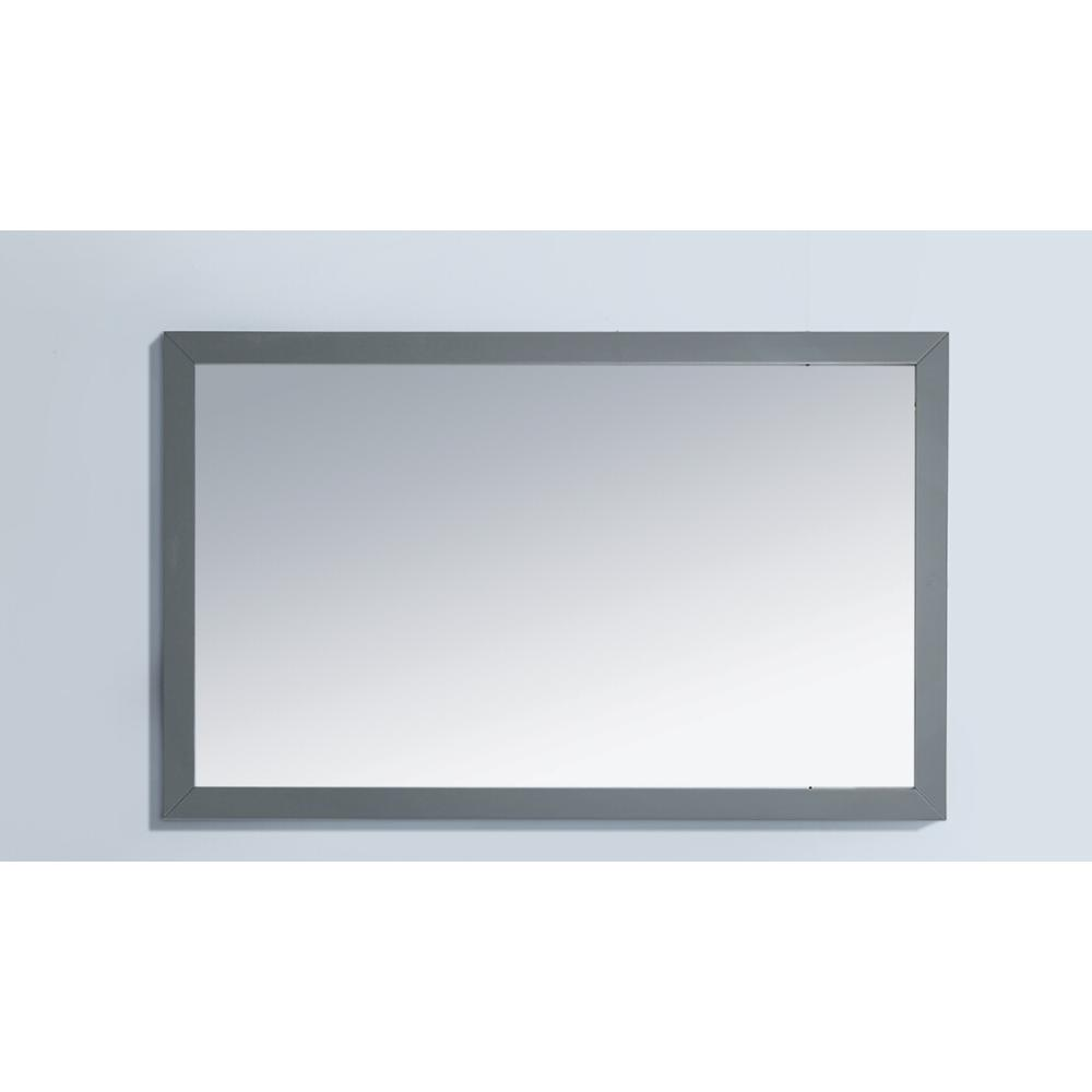 Fully Framed 48" Maple Grey Mirror