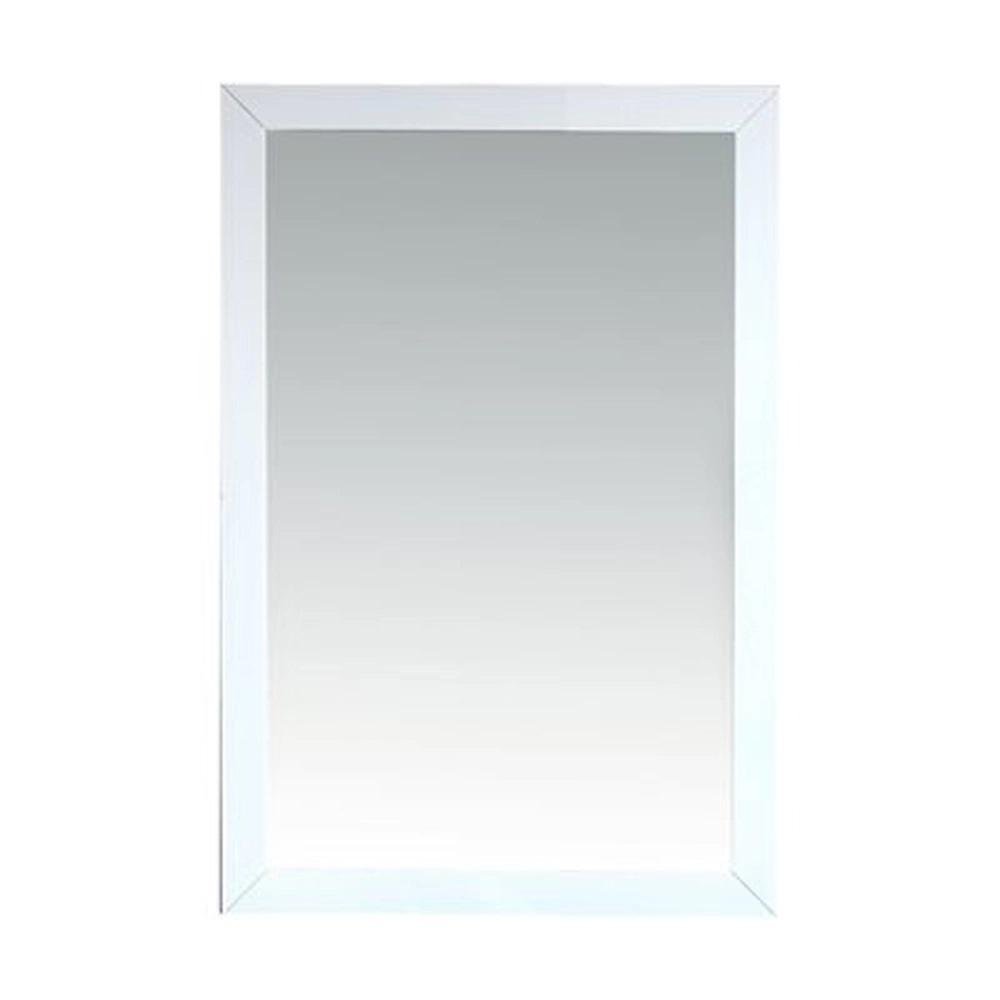 Fully Framed 24" White Mirror