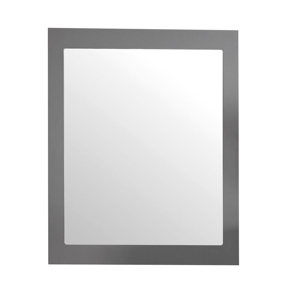 Fully Framed 24" Grey Mirror