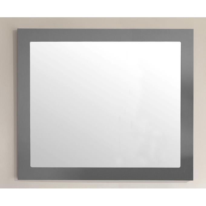 Fully Framed 36" Maple Grey Mirror