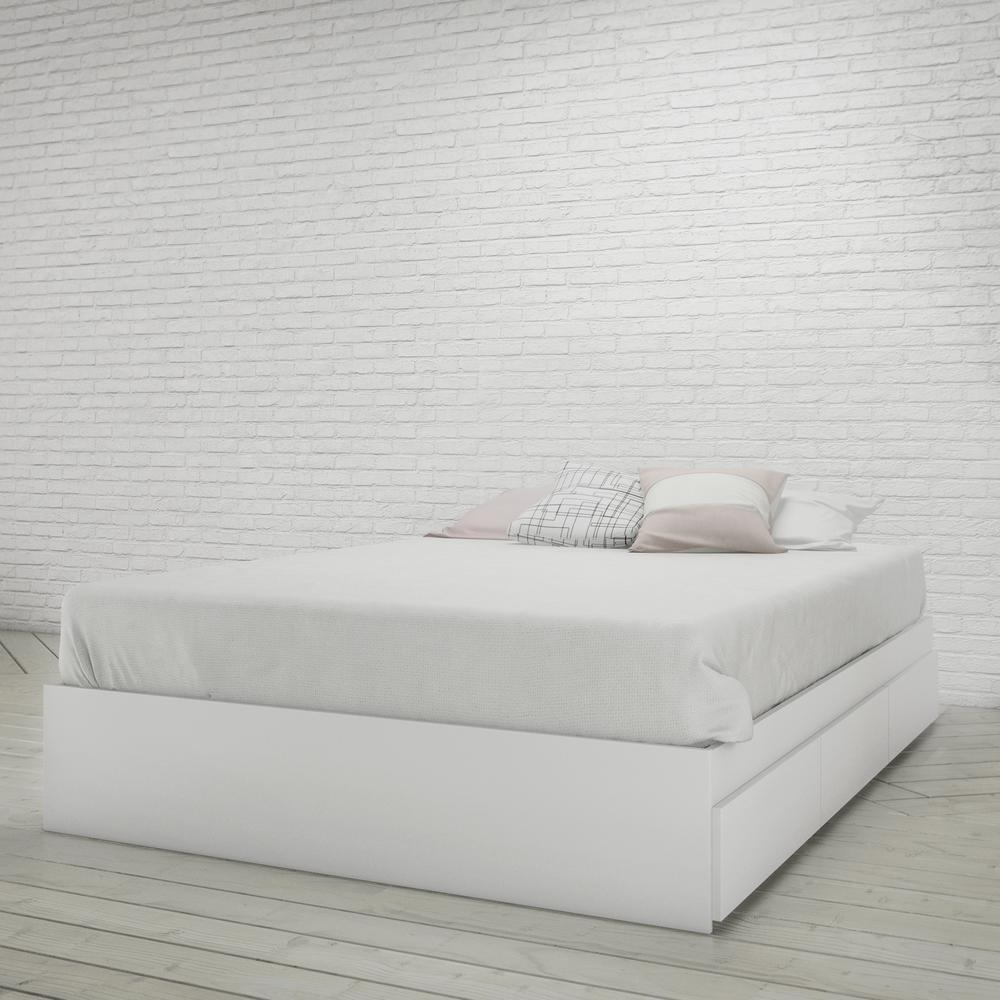 Nexera 2 Piece Full Size Storage Bedroom Set, White