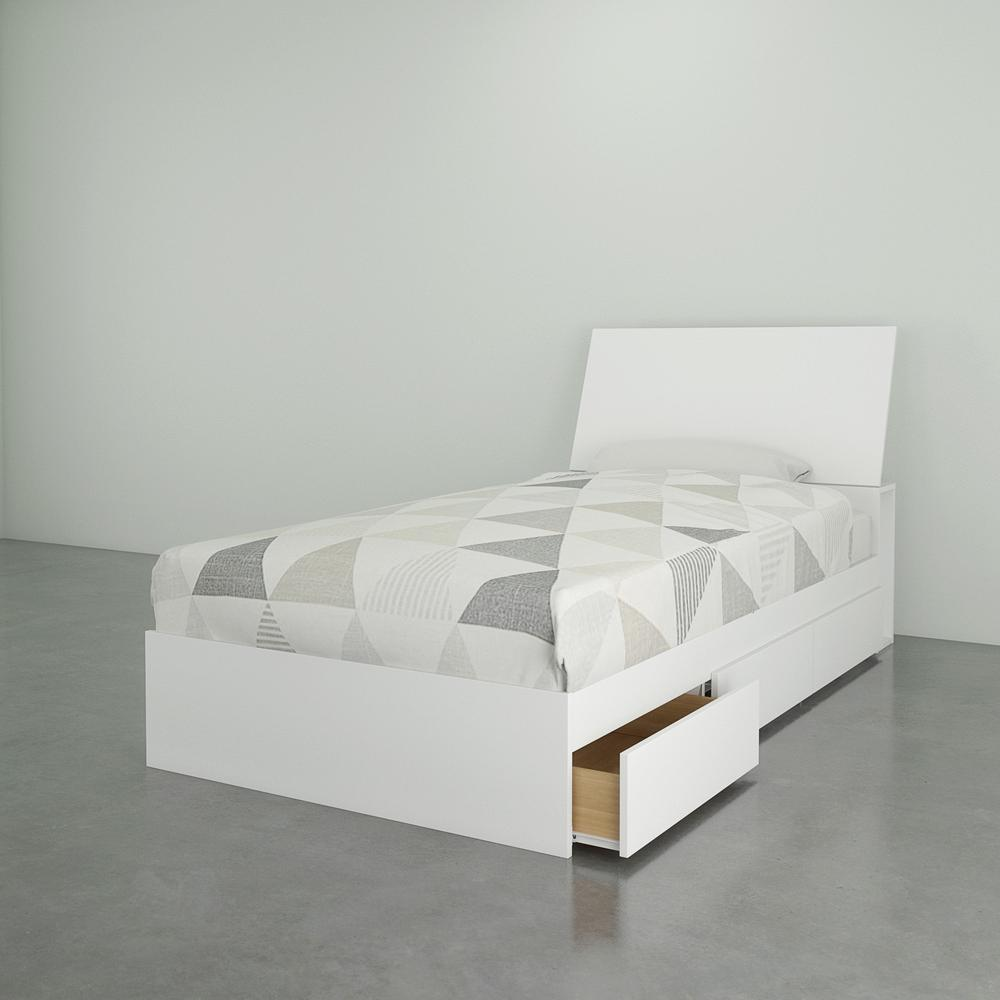 Nexera 2 Piece Twin Size Bedroom Set, White