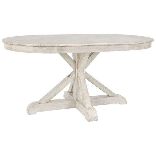 Gerald 63" Oval Dining Table Sun-bleached Ivory