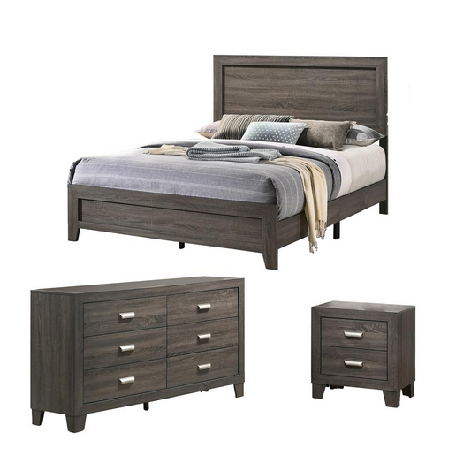 Anastasia 3 Piece Bedroom Set, Full