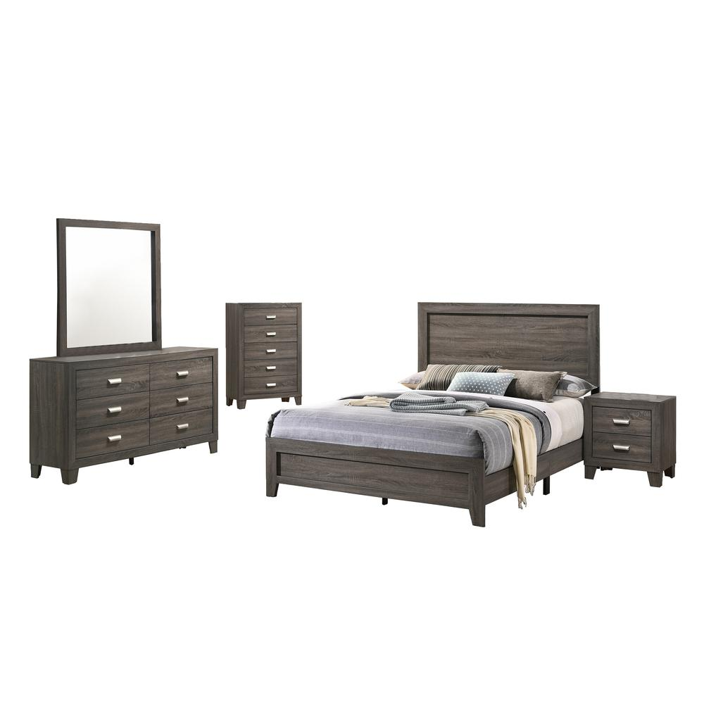 Anastasia 5 Piece Bedroom Set with Chest, Queen