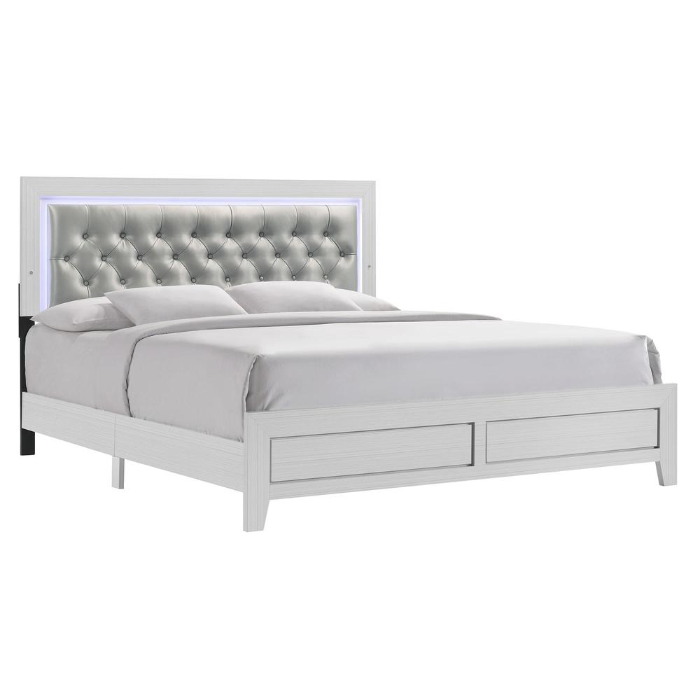 Picket House Furnishings Icon King Panel 5PC Bedroom Set in White