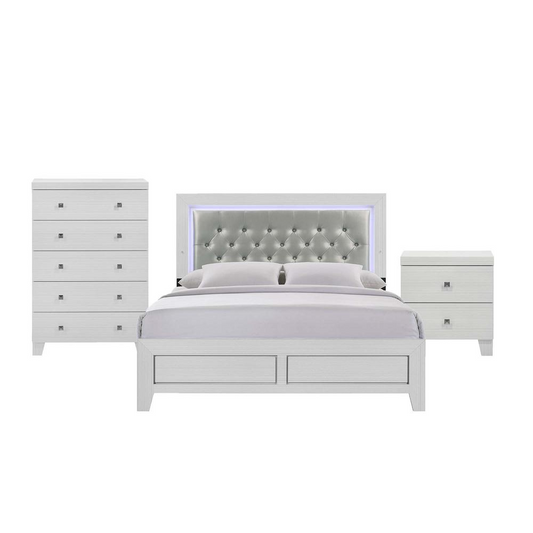 Picket House Furnishings Icon Queen Panel 3PC Bedroom Set in White